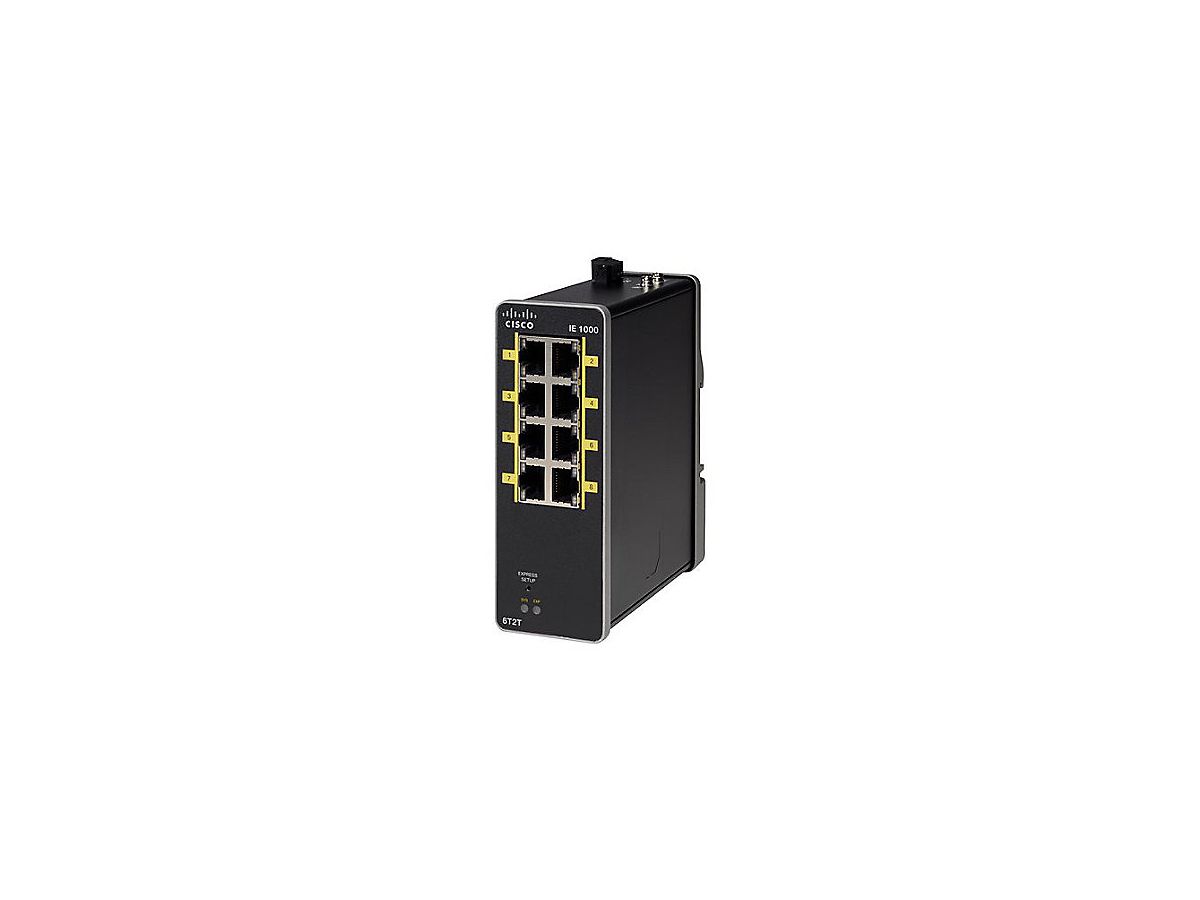 Cisco IE-1000-6T2T-LM commutateur réseau Géré Fast Ethernet (10/100) Noir