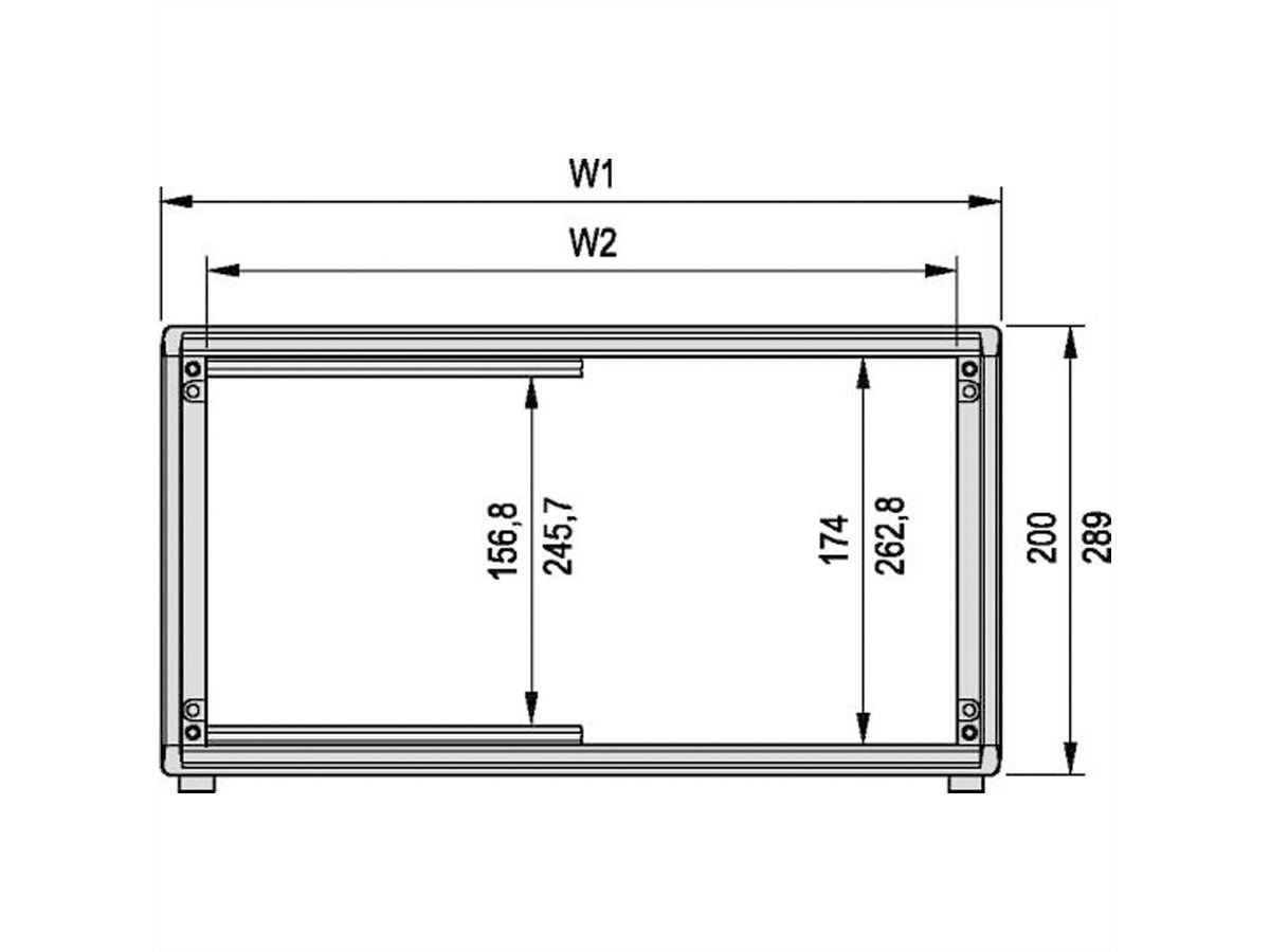 Mallette PropacPRO SCHROFF, non blindée, 4 U, 63 HP, 266 mm