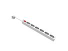 VALUE Multiprise 6 ports type Euro, avec interrupteur et fiches profilées, blanc, 2 m