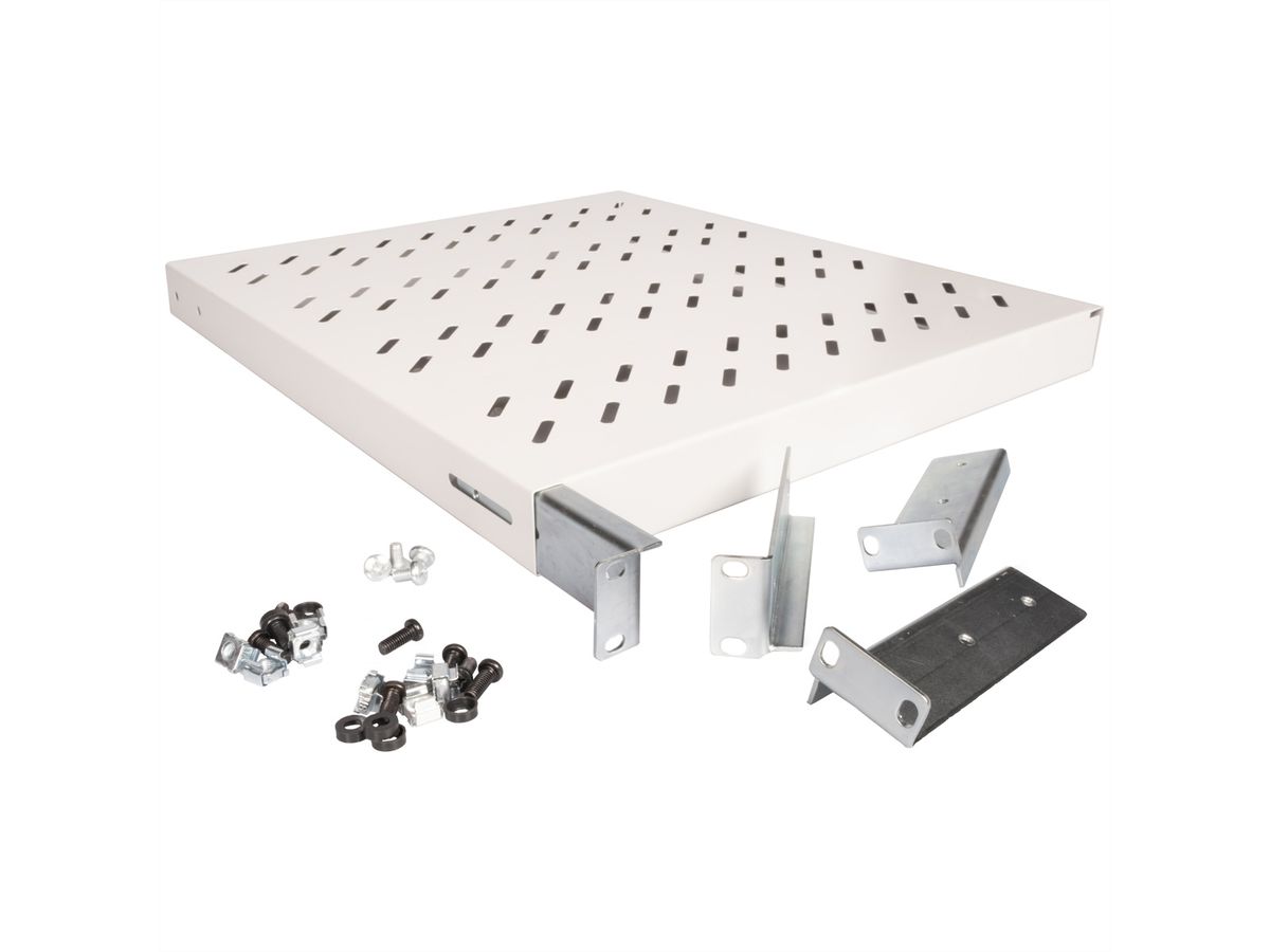 ROLINE 19" Etagère 1U, 500P 50 kg gris