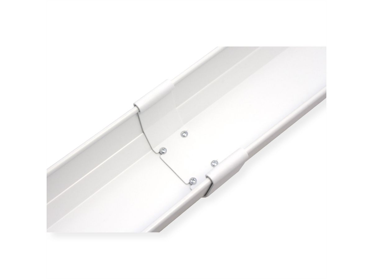 ROLINE Easy2Open Canal de câbles, montage sous le bureau, blanc, 85,8 cm