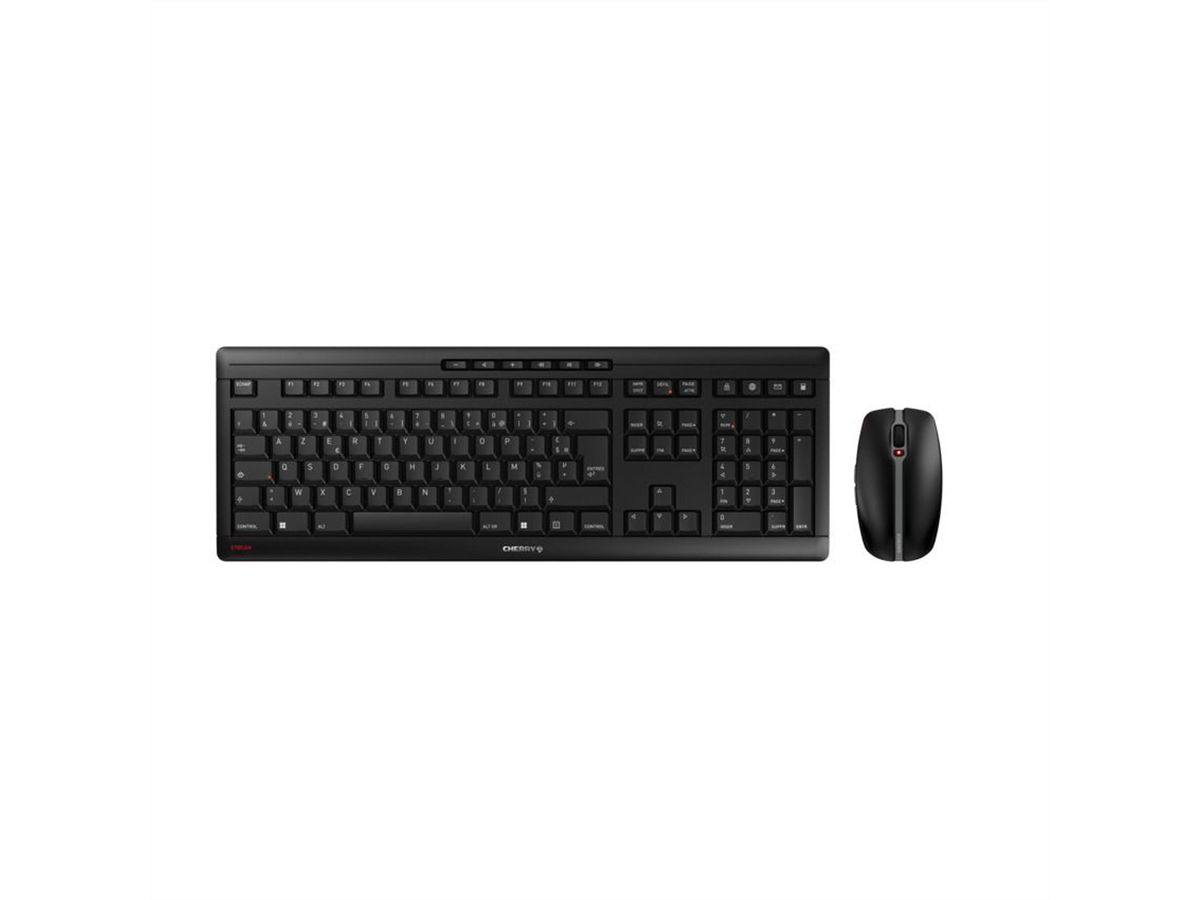 CHERRY Stream Desktop Recharge clavier RF sans fil AZERTY Français Noir