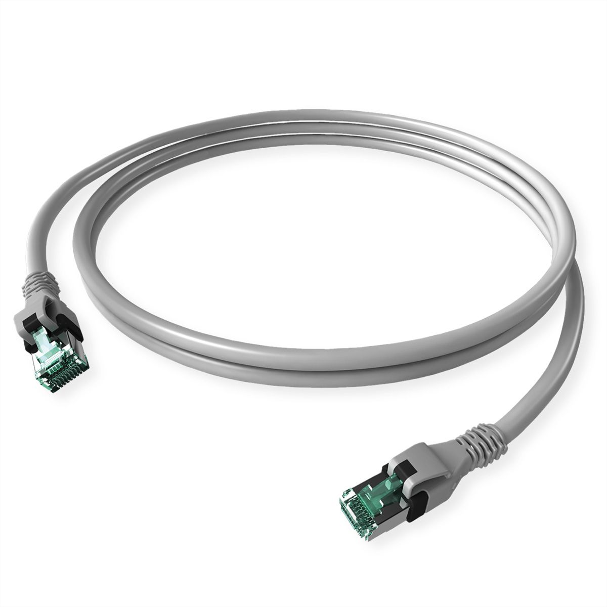 Cordon EasyLan DualBoot PushPull IP20, Cat.6A (Classe EA), S/FTP, gris, 2 m