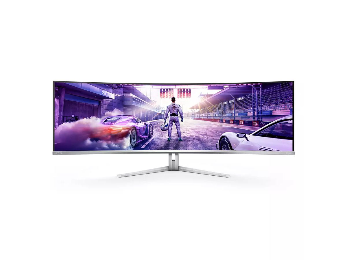 Philips Evnia 8000 49M2C8900L/00 écran plat de PC 124,2 cm (48.9") 5120 x 1440 pixels Dual QHD QD-OLED Blanc
