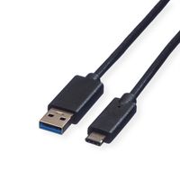 ROLINE GREEN Câble USB 3.2 Gen 1, A-C, M/M, noir, 1 m