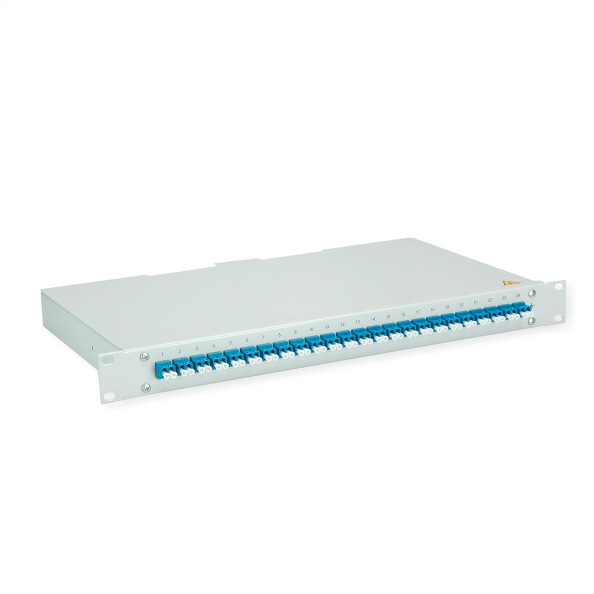 TELEGÄRTNER BASIS eco Panneau fibre optique, 24x LC Duplex, bleu, OS2