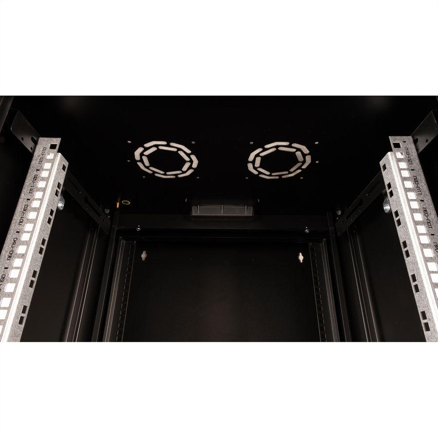 ROLINE 19" Boîtier mural Pro 12U, 600x600 LxP pivotant en 2 parties noir
