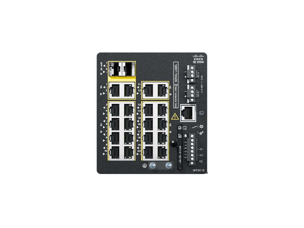 Cisco Catalyst IE3100 Géré L2/L3 Gigabit Ethernet (10/100/1000) Noir