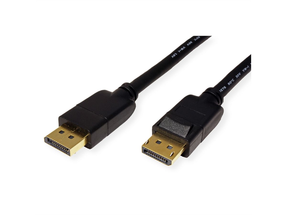 ROLINE Câble DisplayPort v1.4, DP M - DP M, noir, 1,5 m