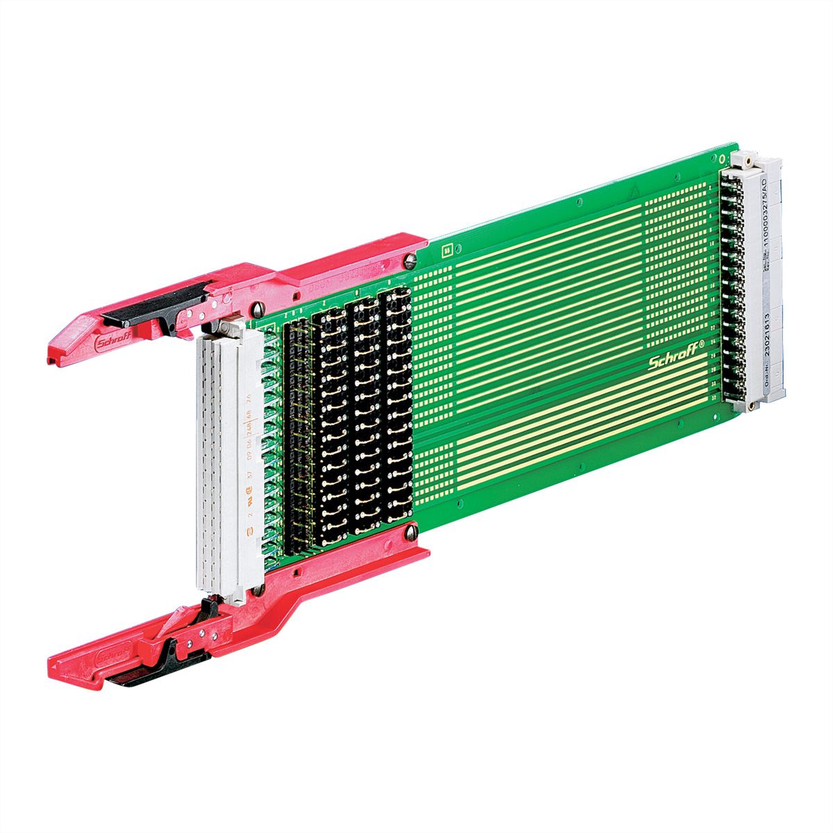 Adaptateur de test SCHROFF pour connecteur DIN type F, 6 U, 160 mm, U/I