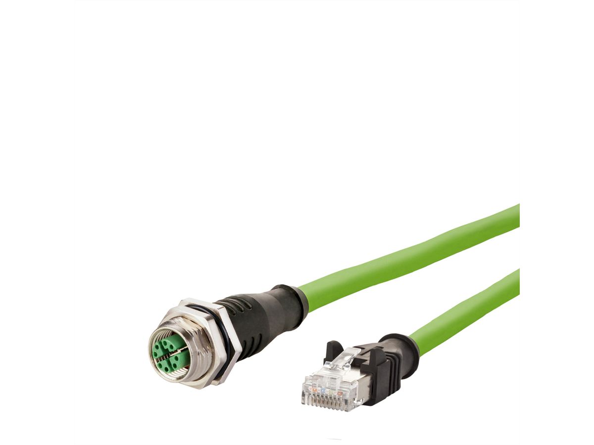 METZ CONNECT Câble Ethernet industriel M12-RJ45, codage X, 10 m