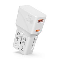 VALUE Chargeur de voyage USB avec prise UK/US/Euro, 2 ports, 1x QC3.0 A + 1x C (PD), 25W