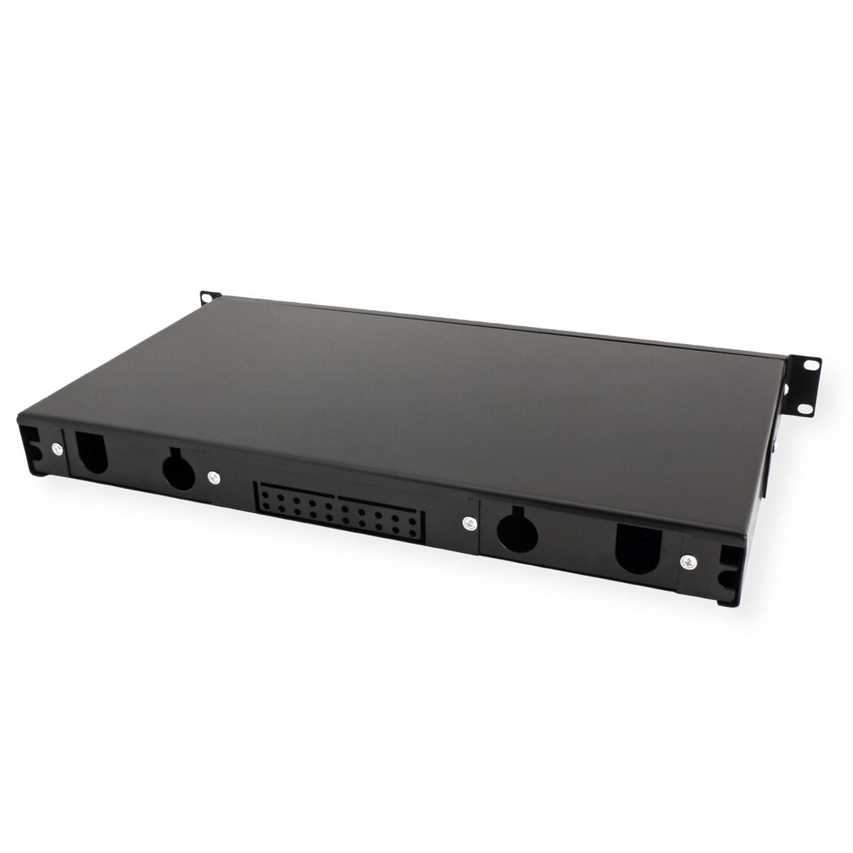 ROLINE Panneau FO 19" vide, 1U, 16 ports, pour Keystones FO, noir