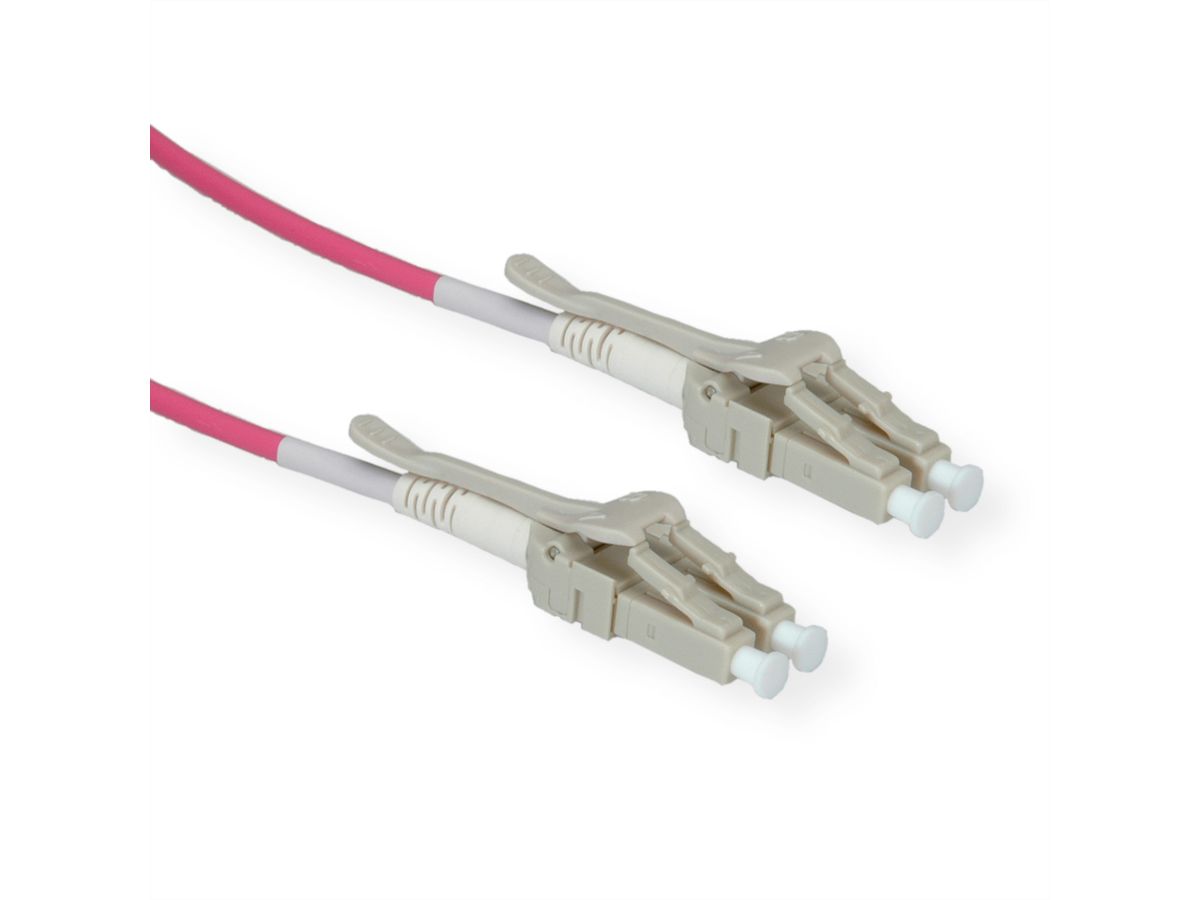 ROLINE Câble FO 50/125µm OM4, LC/LC, connecteurs Low-Loss, grande densité, violet, 7 m