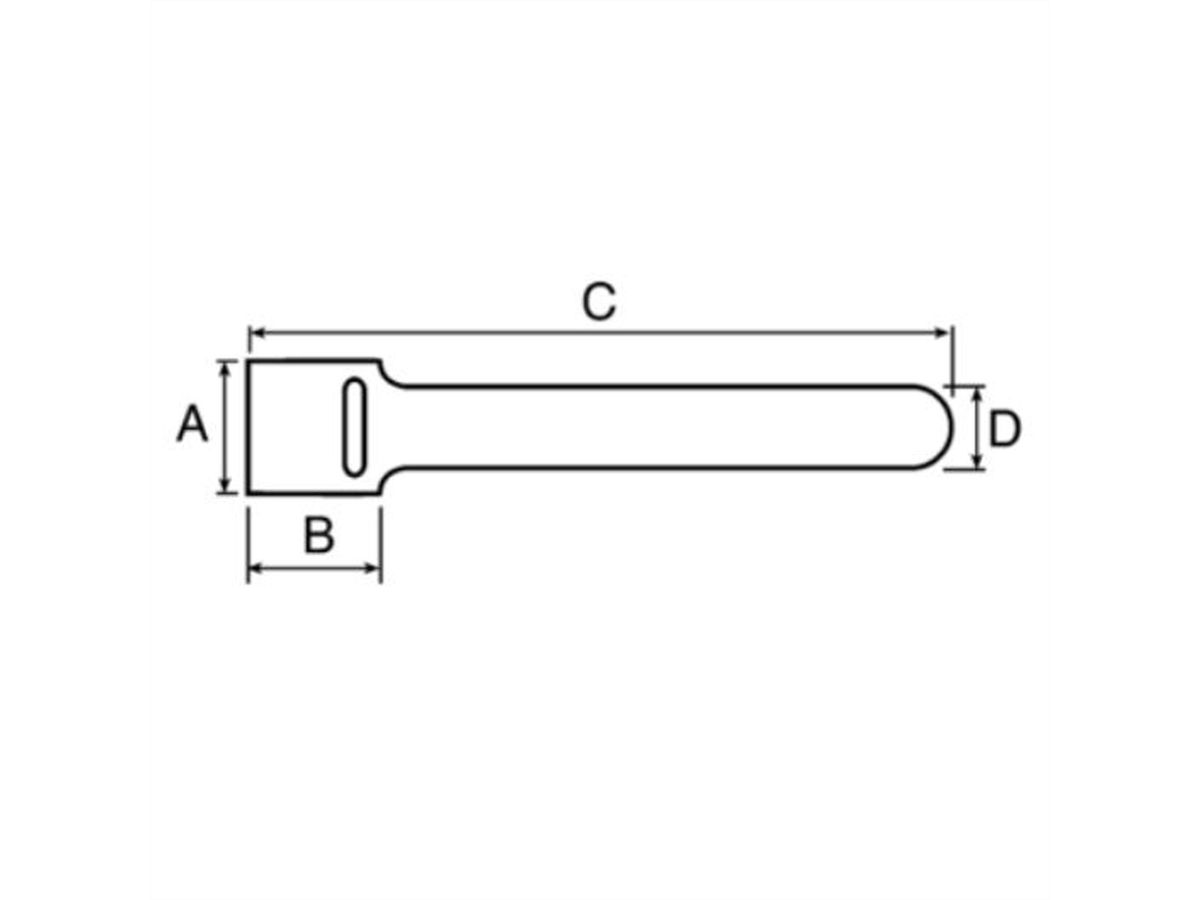 SCHROFF Bande Velcro® 12 x 300 mm