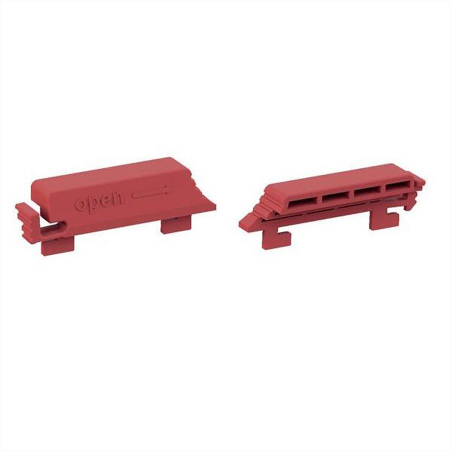 BACHMANN Languettes de verrouillage C13 doubles, rouge, pour C13, rouge