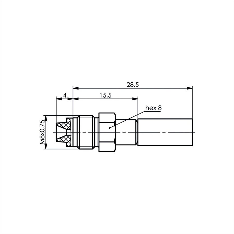 TELEGÄRTNER Prise femelle FME, pour RG-58C/U, sertissage