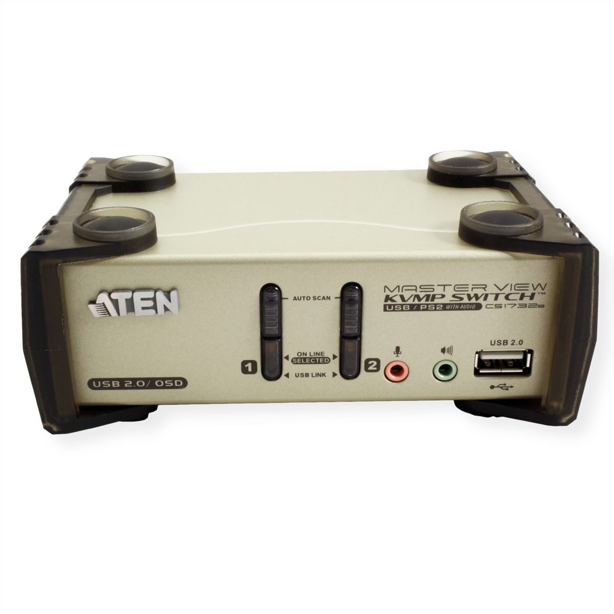 ATEN CS1732B Switch KVM VGA, PS/2-USB, Audio, Hub USB, 2 ports