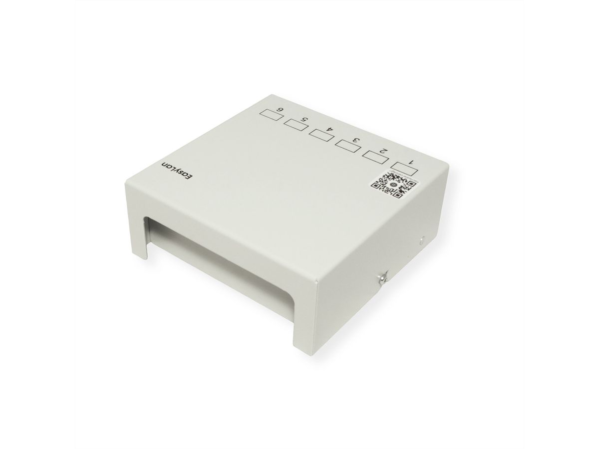 EasyLan panneau vide, pour 6x Keystone, RAL7035