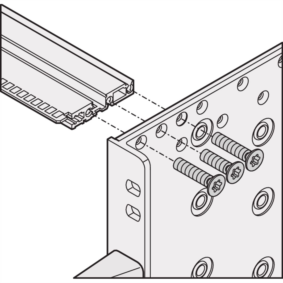 SCHROFF EuropacPRO Panneau latéral pour joint textile, Type R, 6 U, 295 mm