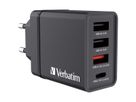 VERBATIM Chargeur USB mural 4 ports 30 W noir