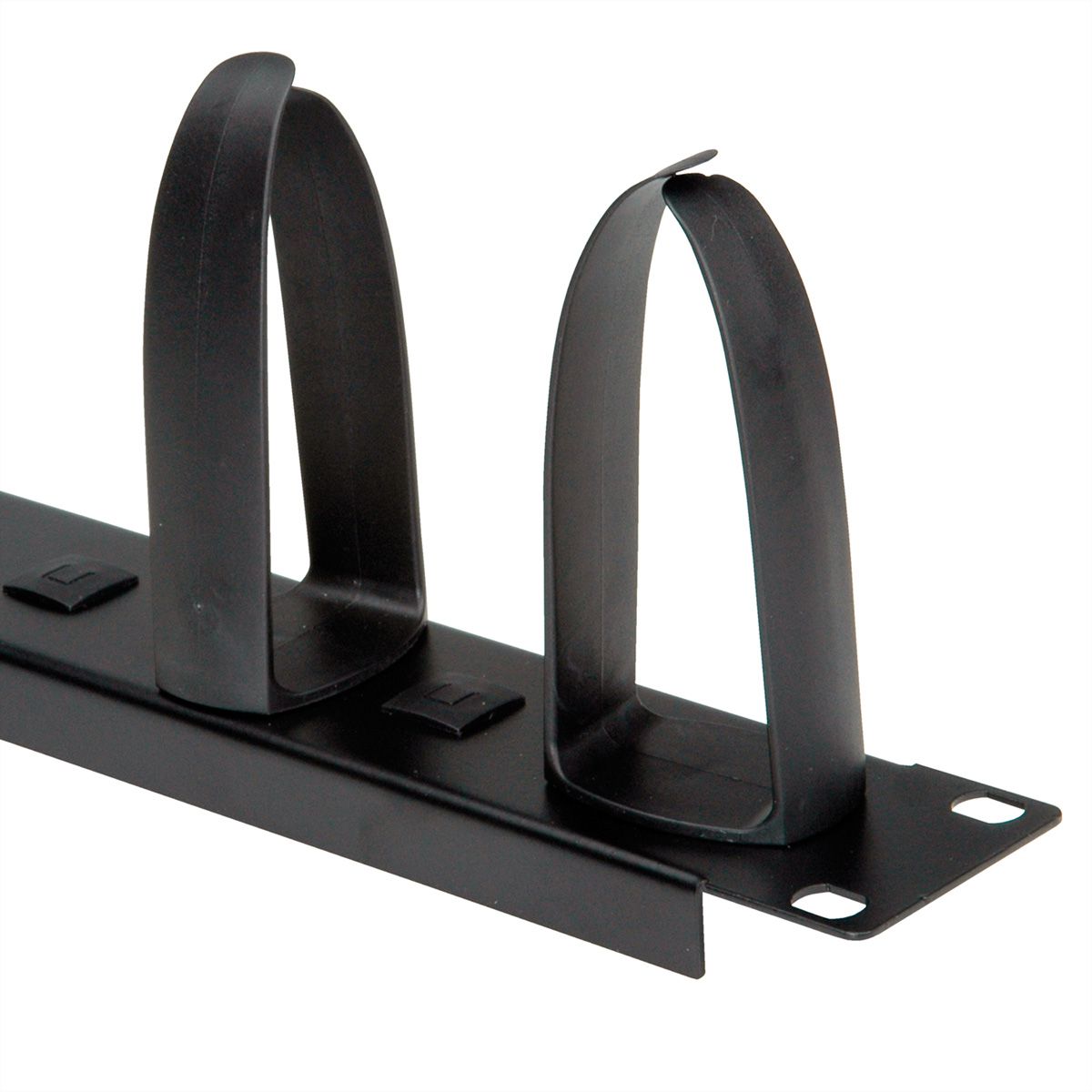 VALUE Passe-câbles 19" 1 UH avec 5 arceaux, noir