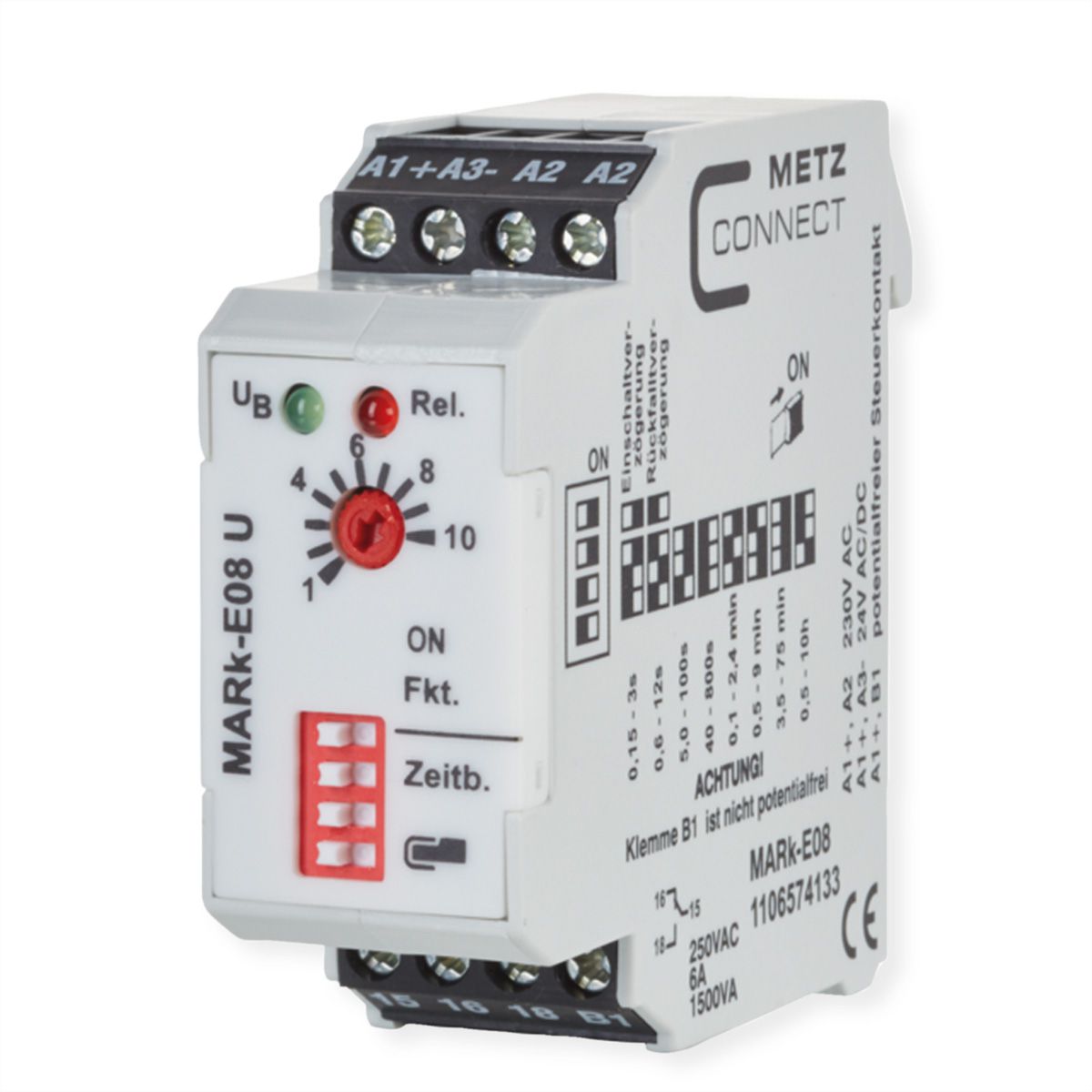 METZ CONNECT MARk-E08 U 230 V AC, 24 V AC/DC Relais temporisé