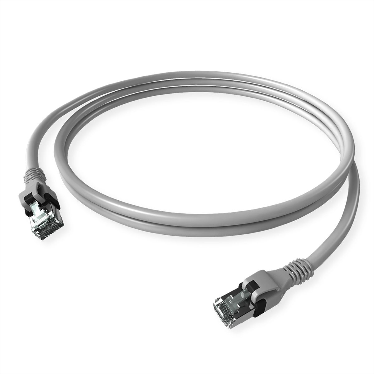 Cordon EasyLan DualBoot PushPull IP20, Cat.6 (Classe E), gris, 2 m