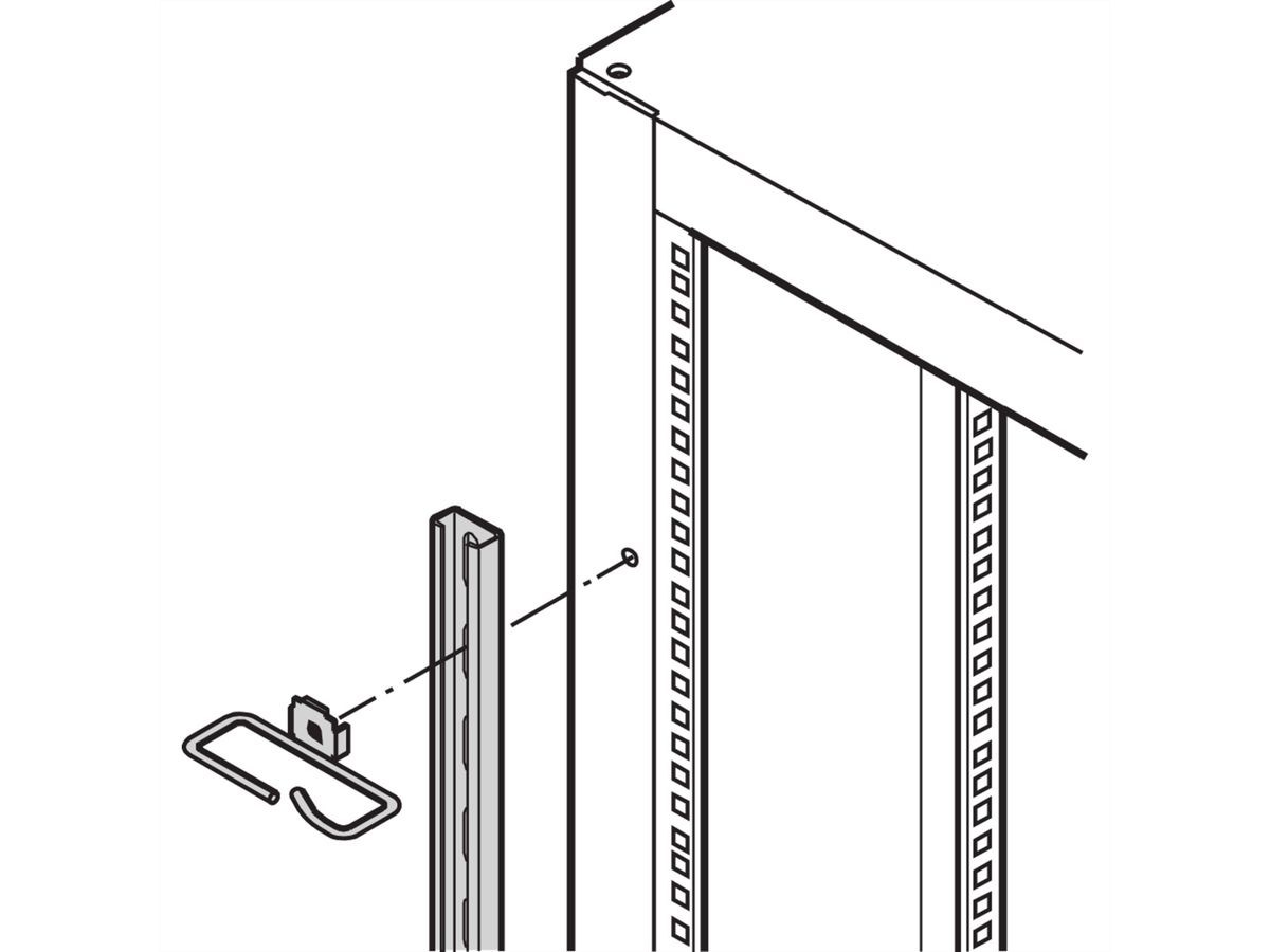 SCHROFF Labrack Rail en C pour stationnaire 19" 24 U
