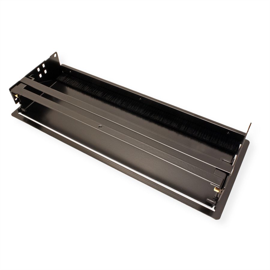 BACHMANN CONI Cadre large 4 ports, RAL9005 laqué noir