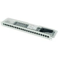 TELEGÄRTNER 19"-Porte modules 1 UH équipé de 24 modules AMJ Cat.6A (Classe EA) (ISO/IEC), gris