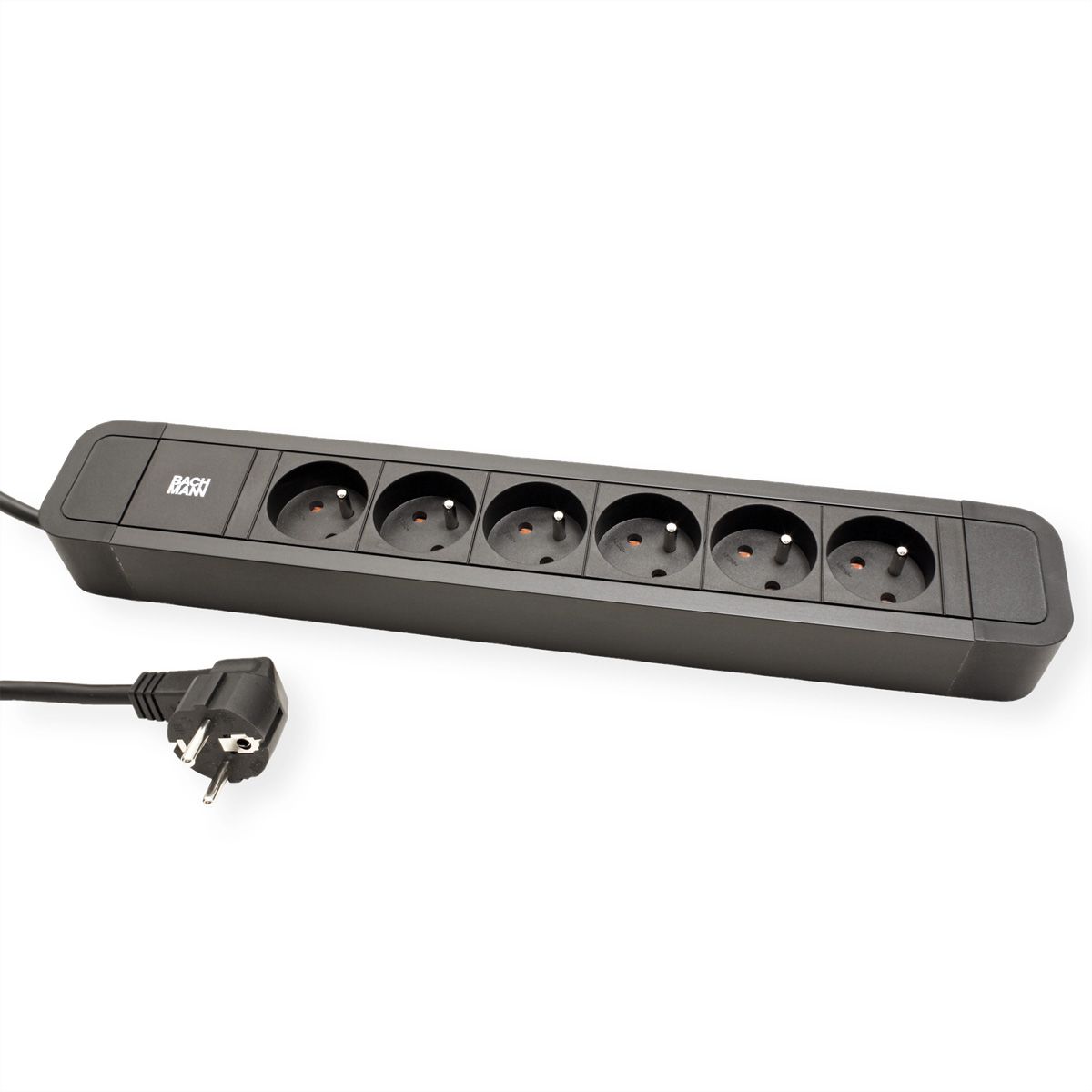 BACHMANN PRIMO2 Prise multiple 6x UTE, aluminium, noir, 2 m