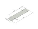 Plaque de recouvrement de l'unité enfichable SCHROFF, sans perforation, 14 CV, 167 mm