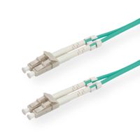 VALUE Câble FO 50/125µm, LC/LC, OM3, LSOH, turquoise, 0,5 m