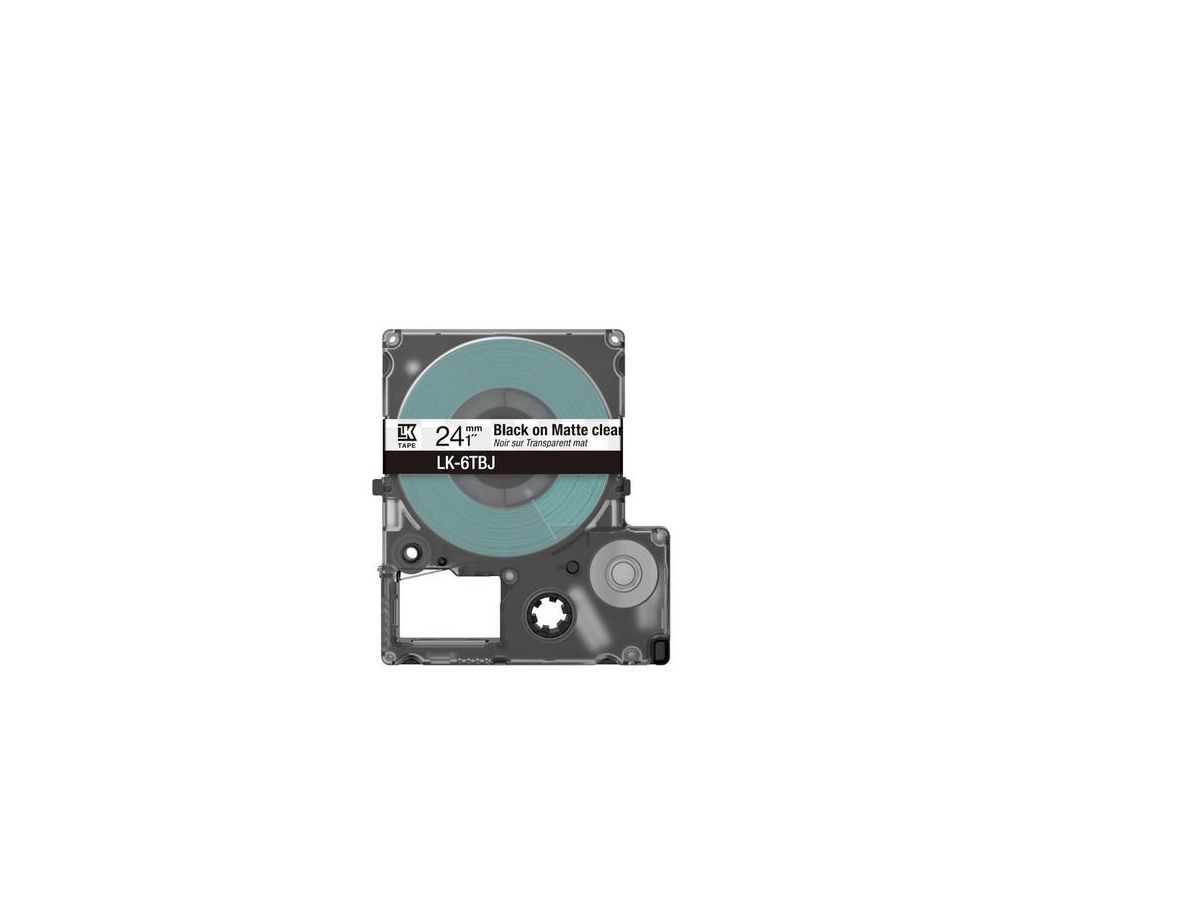Epson LK-6TBJ Noir, Transparent