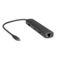 ROLINE Station d'accueil USB type C, HDMI 8K30, 3x USB3.2 Gen2 (2xA + 1xC), 1x PD, 1x 2,5GigaEth