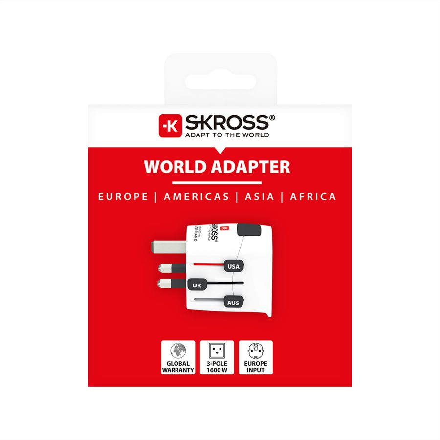 SKROSS PRO Light White Adaptateur de voyage , monde