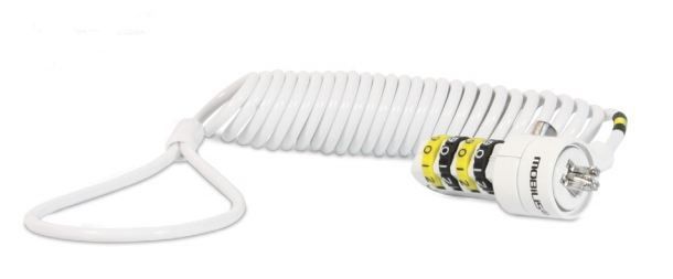 Mobilis 001234 câble antivol Blanc 1,8 m