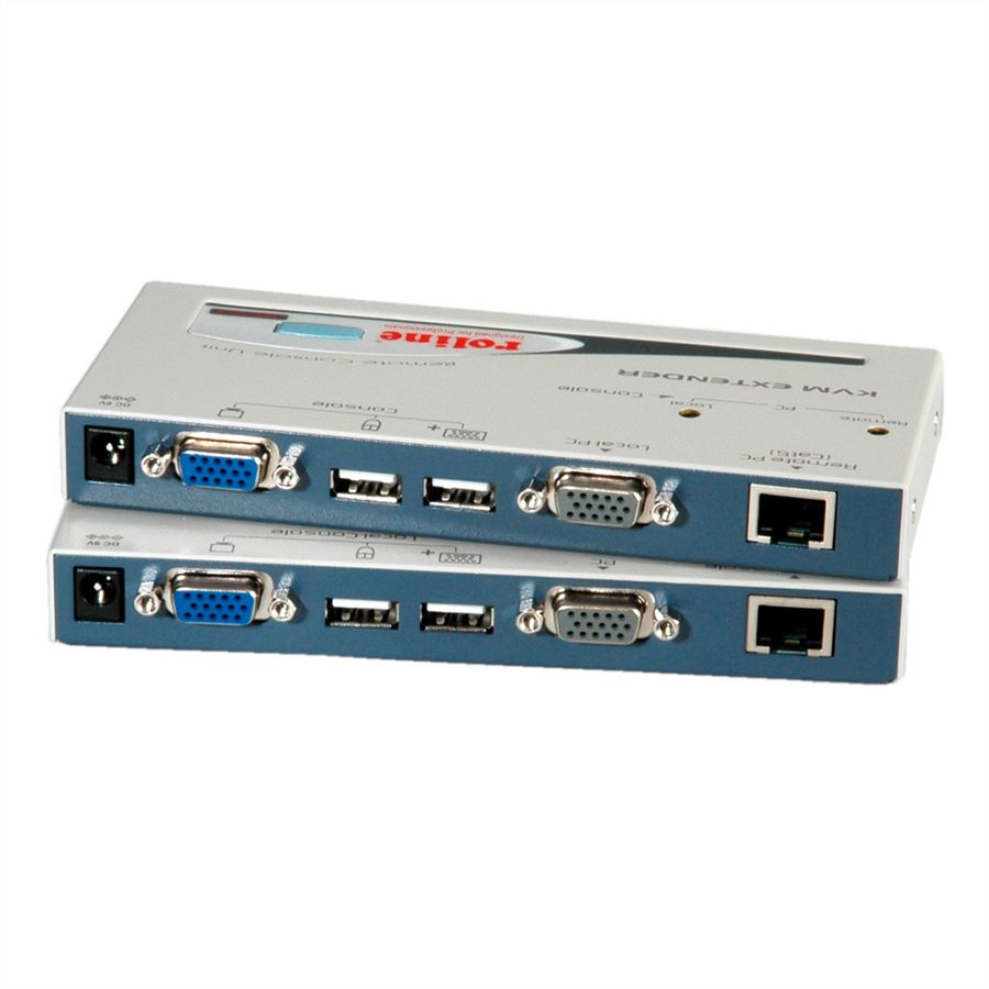 ROLINE Prolongateur Smart KVM via RJ-45, VGA, USB