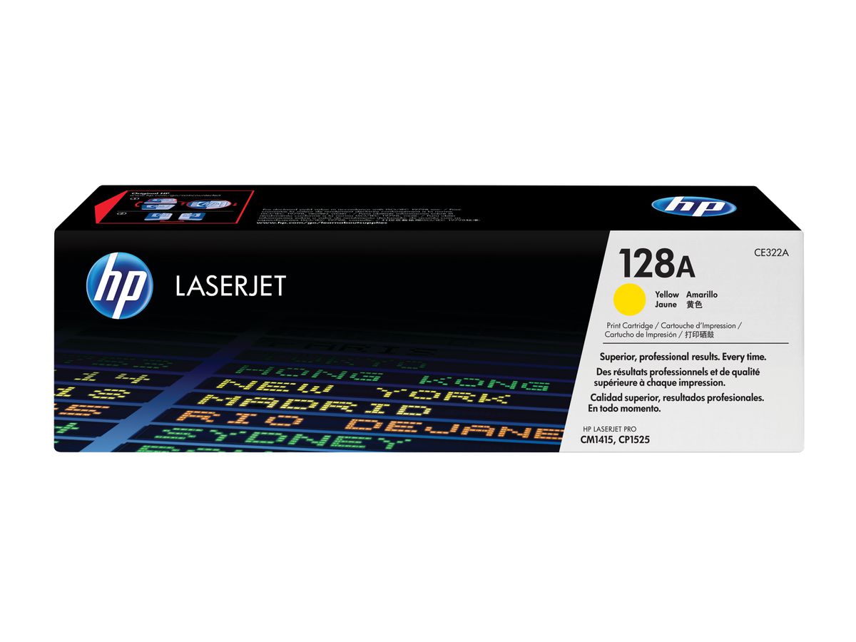 HP 128A toner LaserJet jaune authentique