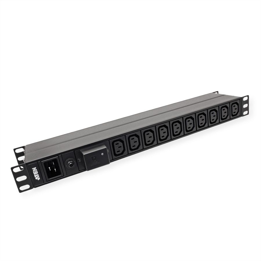 ATEN PE0218SG PDU de base 1U 16A avec protection contre les surtensions, 18 ports