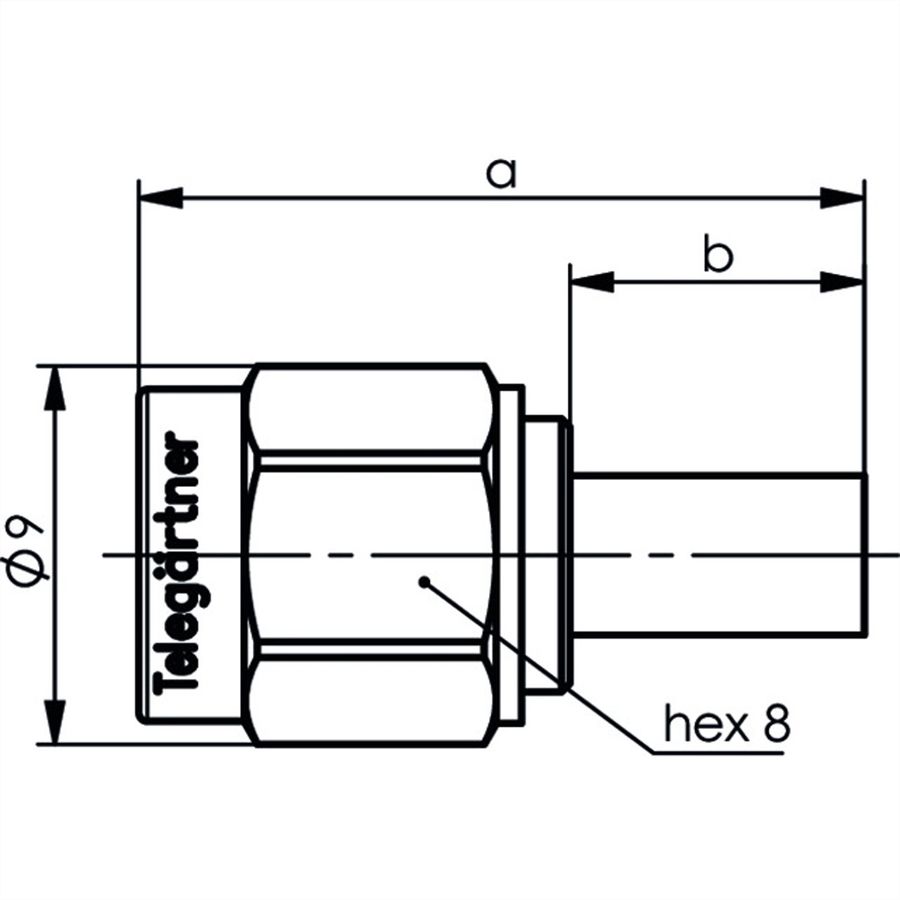 TELEGÄRTNER Connecteur à sertir SMA pour RG 316/U