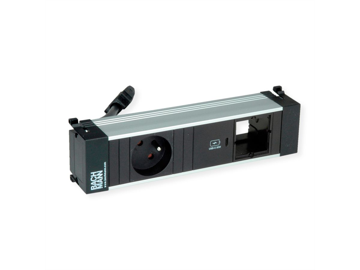 BACHMANN POWER FRAME S 1xUTE 1xUSB C 30W 1xCM 0,2m GST18