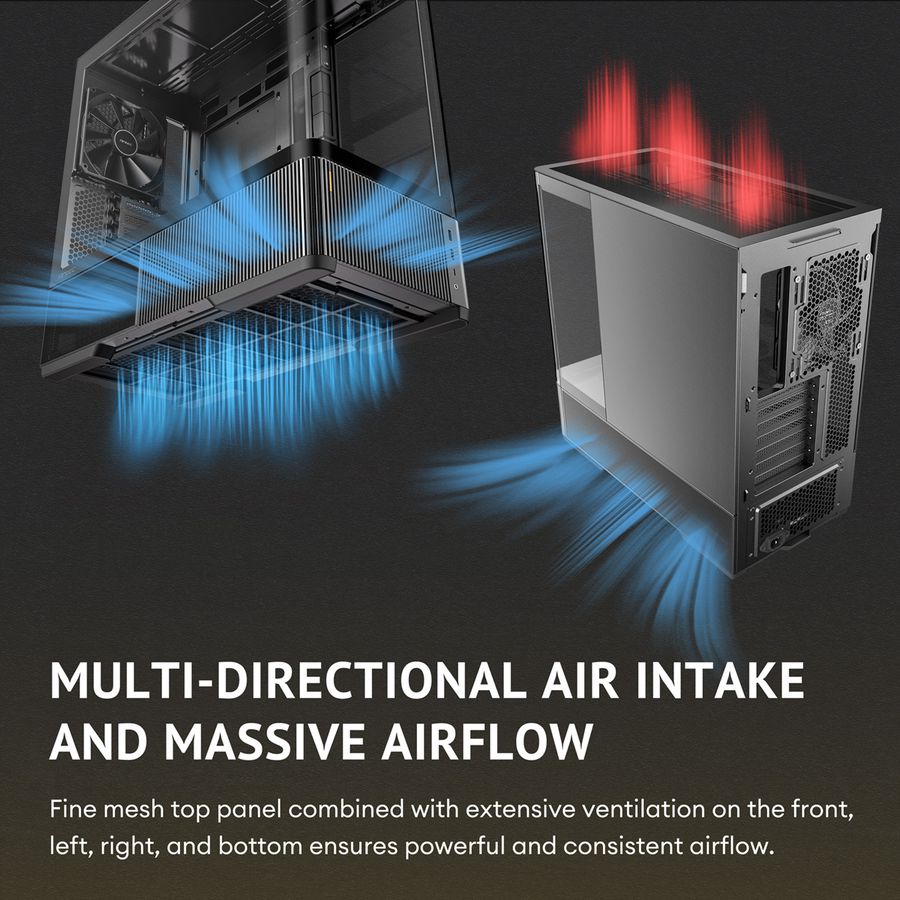 ANTEC Boîtier PC Constellation C6 Curve Air, format ATX Midi Tower, noir