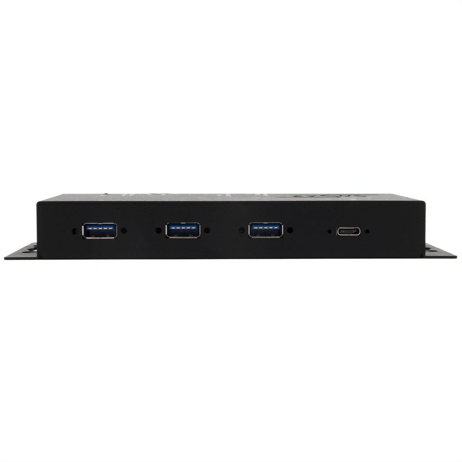 EXSYS EX-1191HMVS-PD Hub métallique USB 3.2 Gen 1 à 4 ports, avec recharge USB-PD