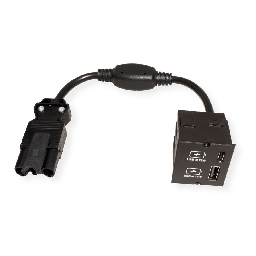 BACHMANN Module Custom USB Double-chargeur, noir