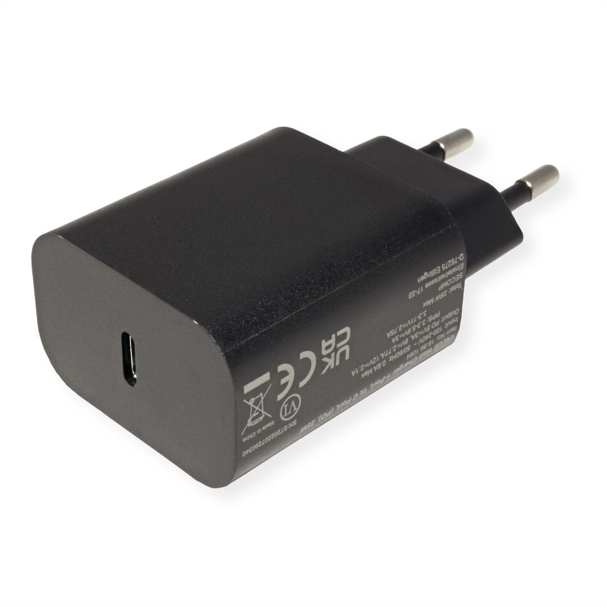 VALUE Chargeur USB, 1 port type C, 25W