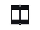 BACHMANN Module Cadre pour 2 Keystones avec fixation métallique, noir