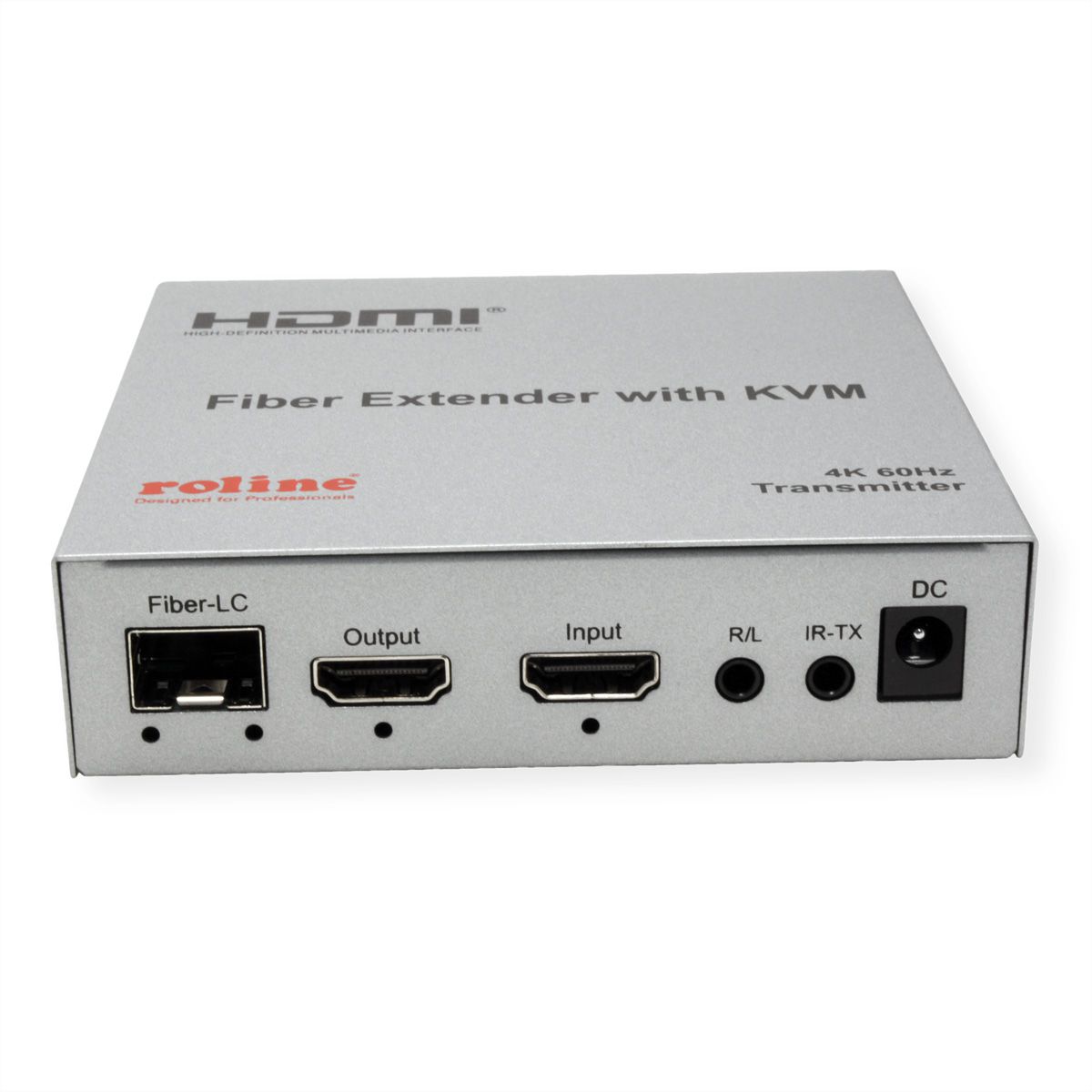 ROLINE Rallonge KVM via fibre optique, HDMI 4K, USB, 20 km