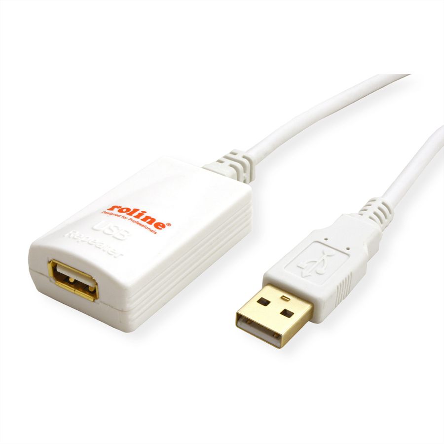 ROLINE Rallonge USB 2.0, blanc, 5 m
